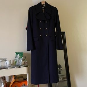 Just CAVALLI navy blue virgin wool coat